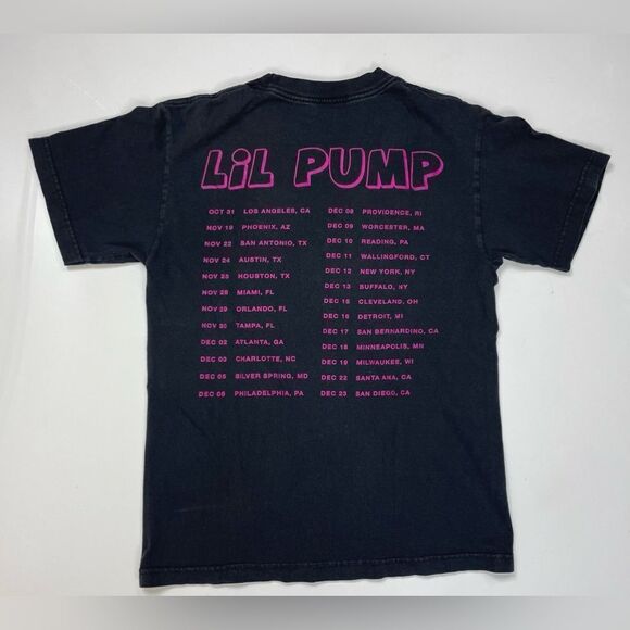 Lil Pump Tour Graphic T-shirt Women Small Black Short Sleeve Music - Picture 3 of 5